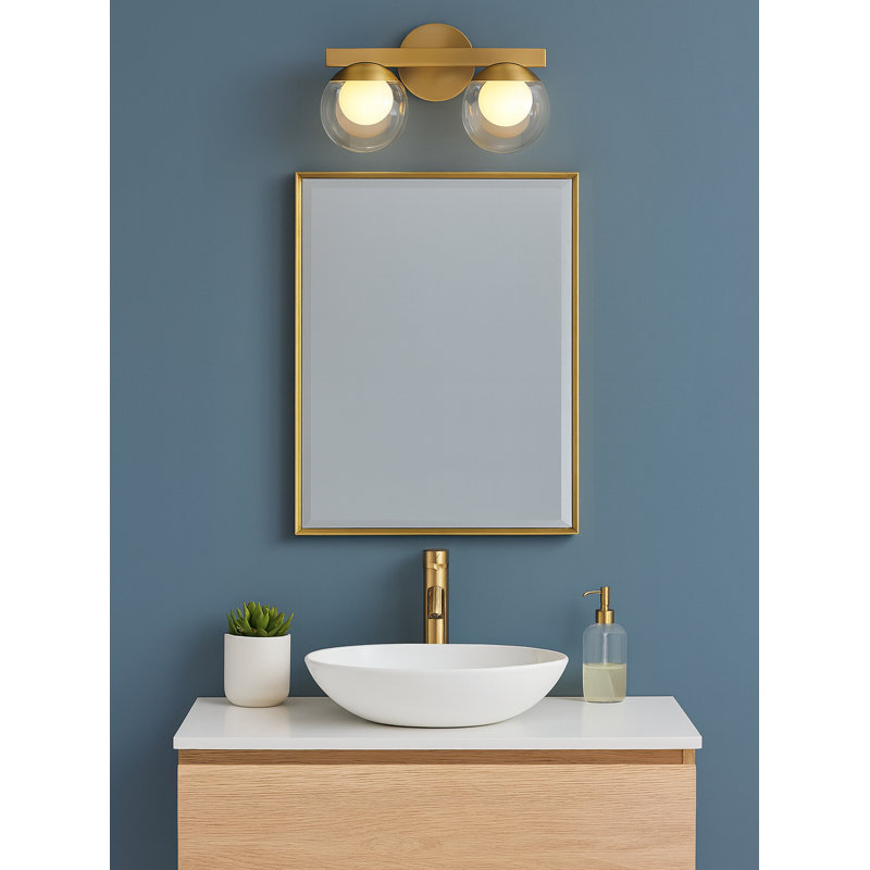 Petit meuble-lavabo Hinkley Sunni, Or