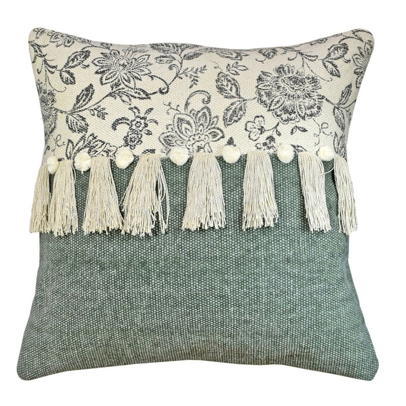 Tassels Cotton Throw Pillow