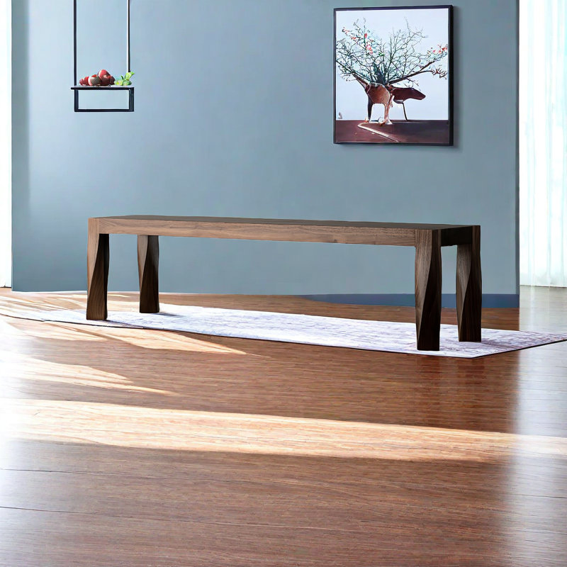 Solid Wood Bench, 17.71" H x 70.86" W x 14.96" D