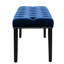 Repose-pieds en velours pour salon et entrée, banc rembourré bleu avec pieds stables, plastique H 18,83 po-1830106065