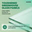 Toughened Greenhouse Glass 610mm X 457mm Weather Resistant, Clear Safety Panels-123168131