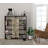 Modern Oak Bookshelf with Wall-Mount Option, 49.2 x 53.4 x 8.7 inches | 100% Melamine Coated Particle Board, Thickness: 0.7 inches | Stylish Design with Numerous Shelves for Additional Storage in Brown-1871565081
