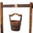 Outdoor Rustic Wooden Well Planter With Hanging Bucket And Shade Strength, 53 High X 25 Wide Long Wood Wishing For Ornament Charm, 25X25x53