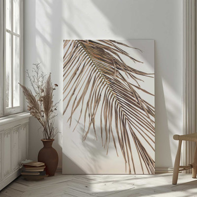 Palm Leaf Serenity Stretched Canvas Print