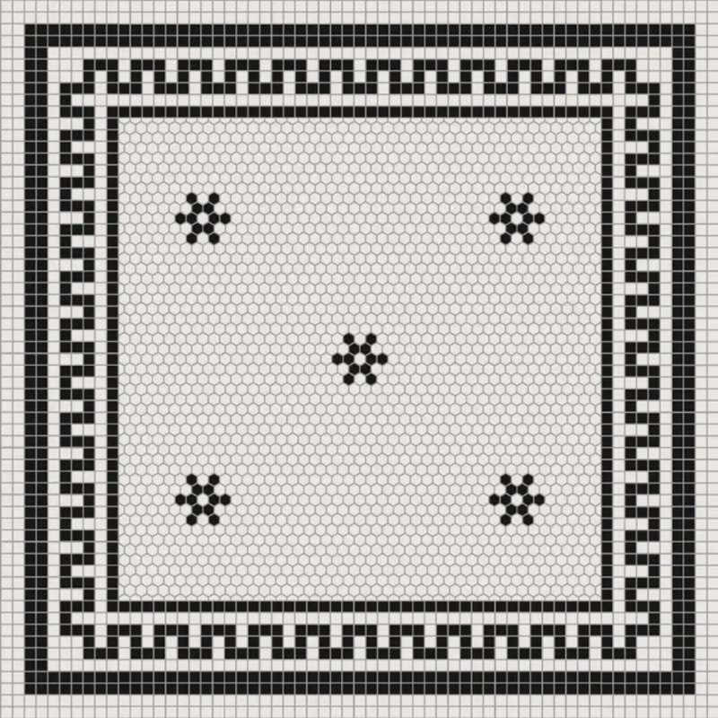Tuxedo Black Easy to Clean Kitchen Mat, Rectangle 3' x 9'