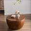Table basse 31,5 po en bois de sapin rétro brun pour le salon, rangement caché et amp; Surface facile à nettoyer