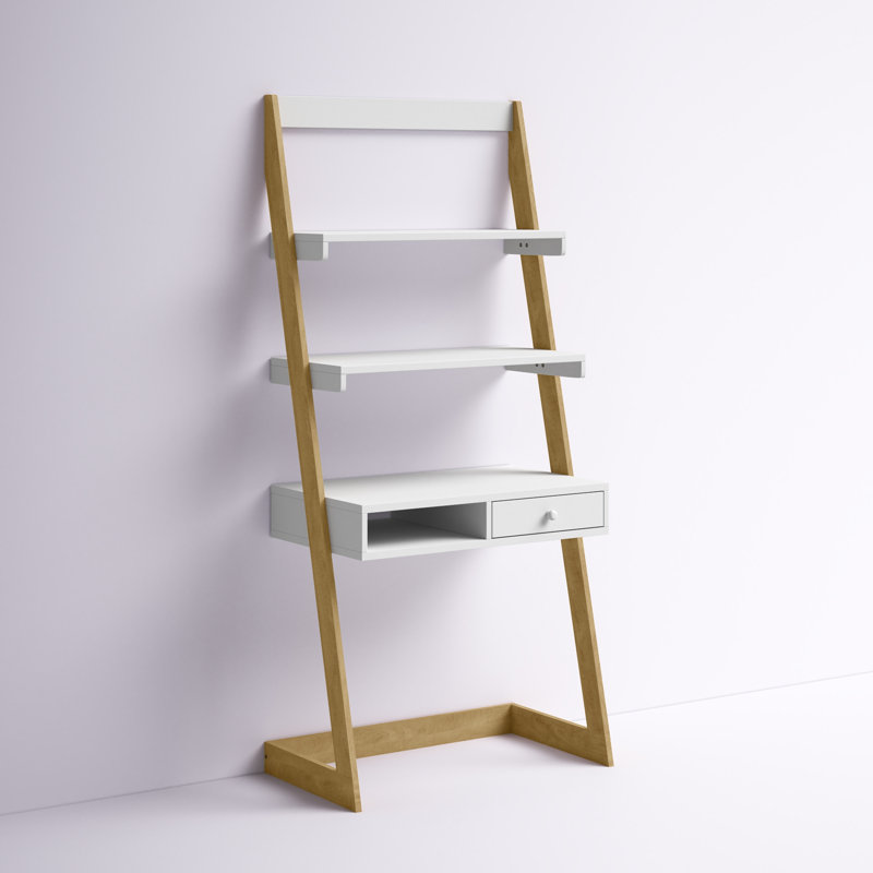 Bureau autoportant en bois massif Burrier, null