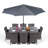 Karcher 8 Seater Dining Set with Cushions and Parasol