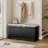 8 Pair Shoe Storage Bench, Shoe Cabinet Bench With Cushion And Gold Handles For Entryway, Hallway