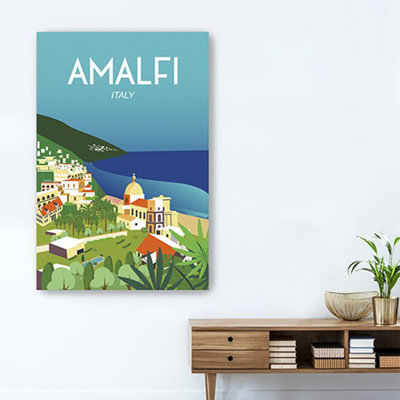 24 po x 16 po, impression sur toile «Amalfi Coast», impression sans cadre sur polyester