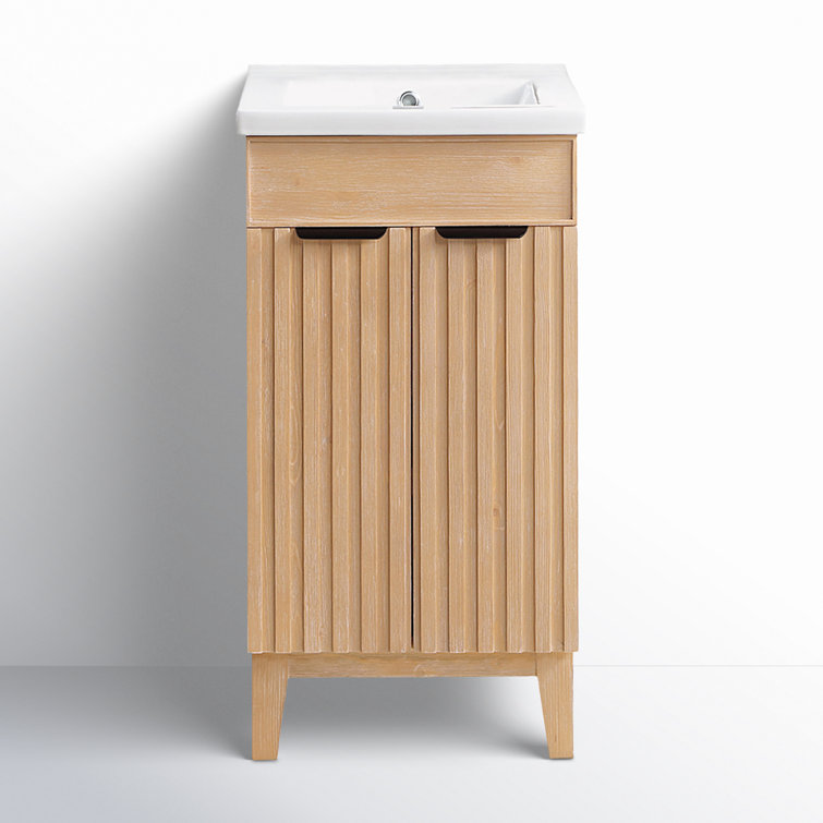 Dansfield 18.1'' Free Standing Single Bathroom Vanity with Ceramic Top