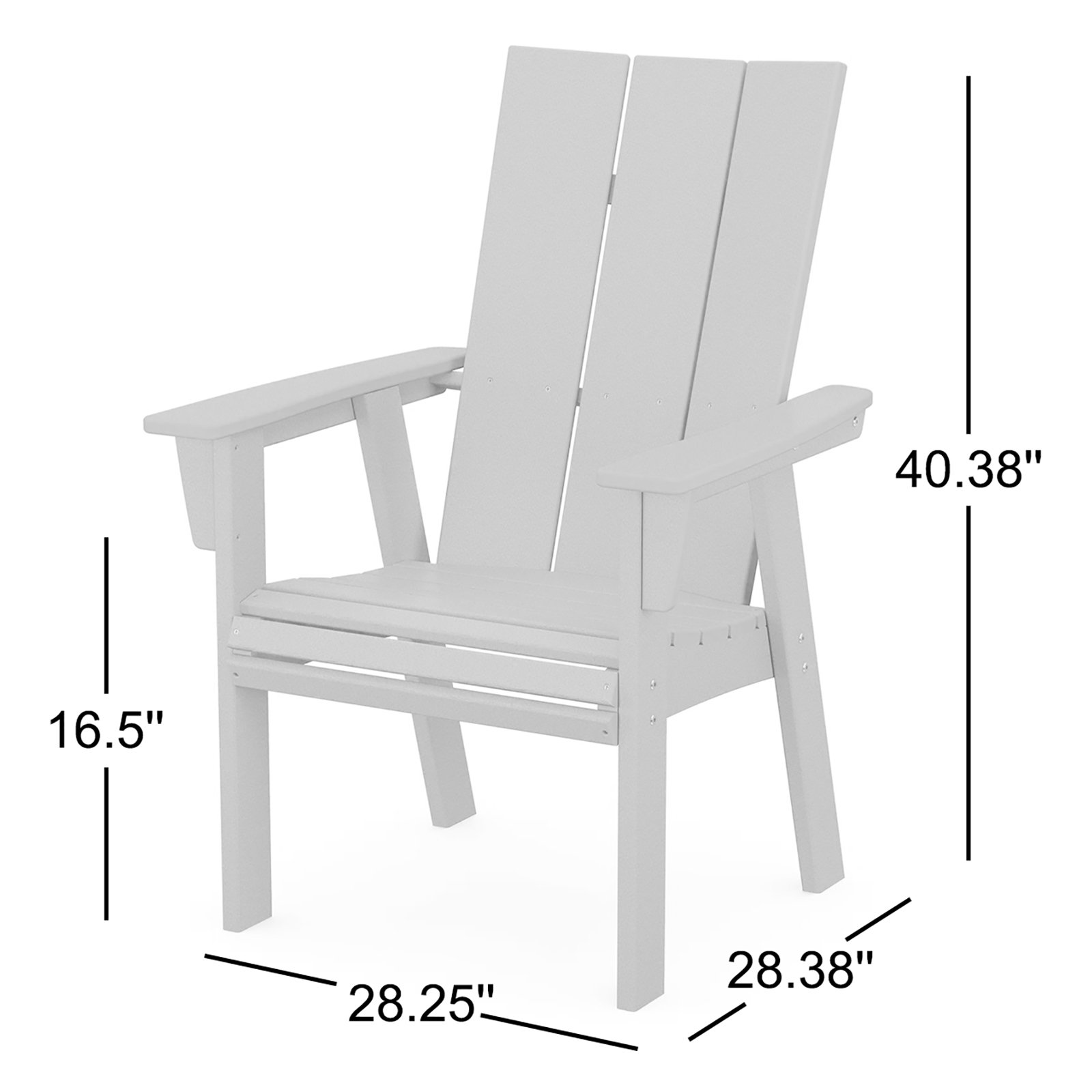 POLYWOOD® Modern Adirondack Patio Armchair, Aruba