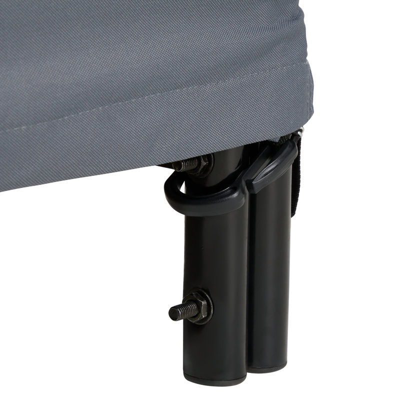 StormPro Medium Black and Gray Waterproof Log Rack Cover