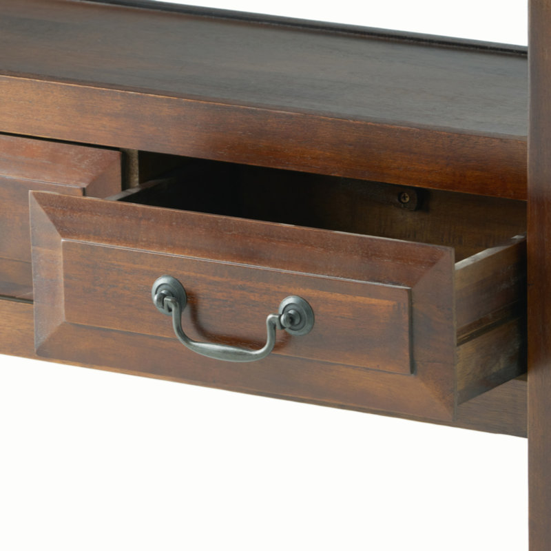 Bockman 30.5'' Solid Wood Top Console Table, Brown Mahogany