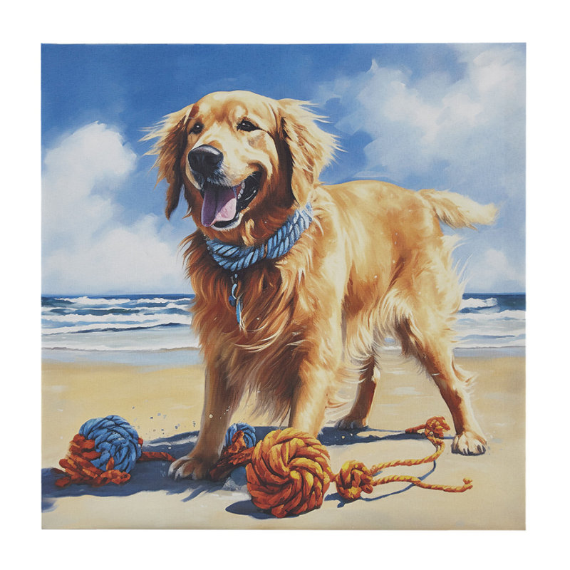 Golden Retriever, art mural sur toile