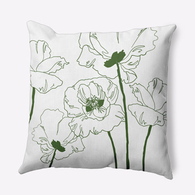 Floral Reversible Throw Pillow