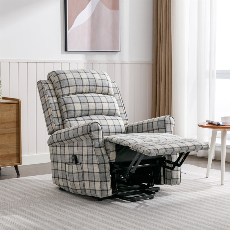 Deltrice 82cm Wide Lift Assist Wing Chair Recliner, Green