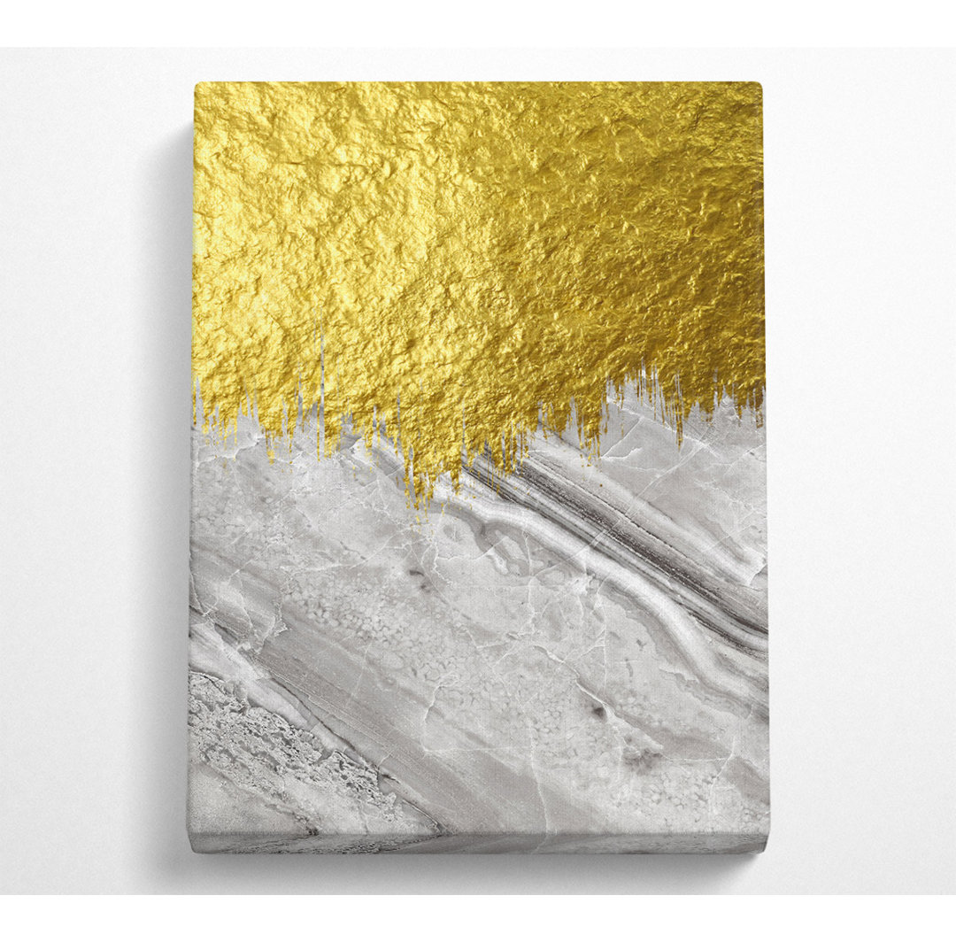 Foil Gold To Grey - No Frame Kunstdrucke auf Leinwand