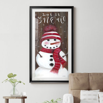Let It Snow - Reproduction d'art graphique sur papier encadré