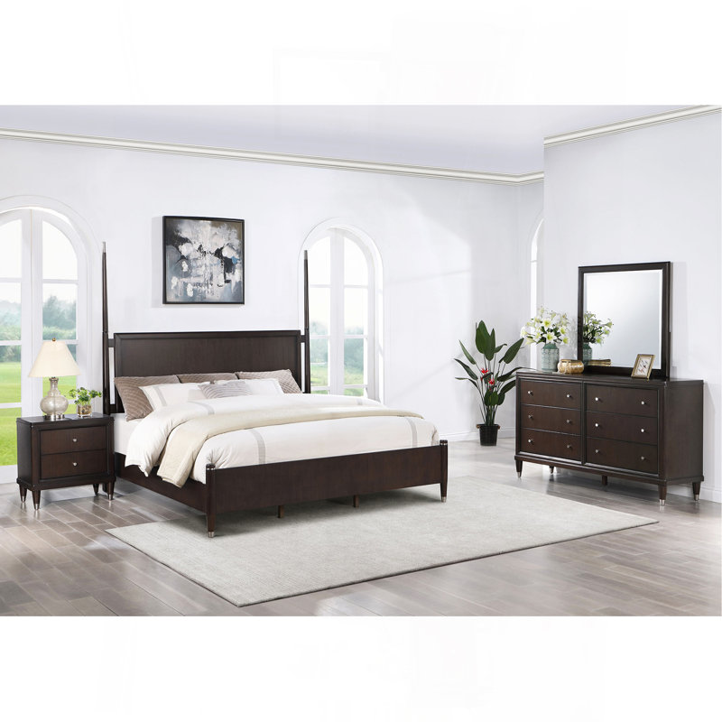 Ensemble de chambre avec lit affiche 4 pièces Niguel