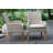 Fleur 7 Pc. Teak & Ash Wicker Dining Set With Sunbrella Cushions
