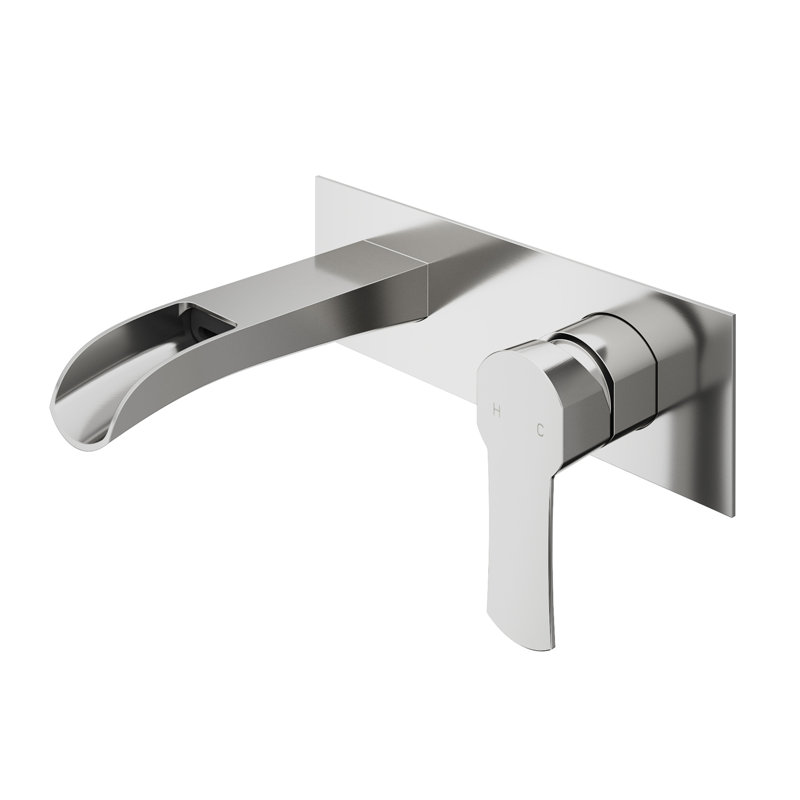 Cornelius 3" H Single Handle WaterSense Wall Mount Bathroom Faucet, Brushed Nickel