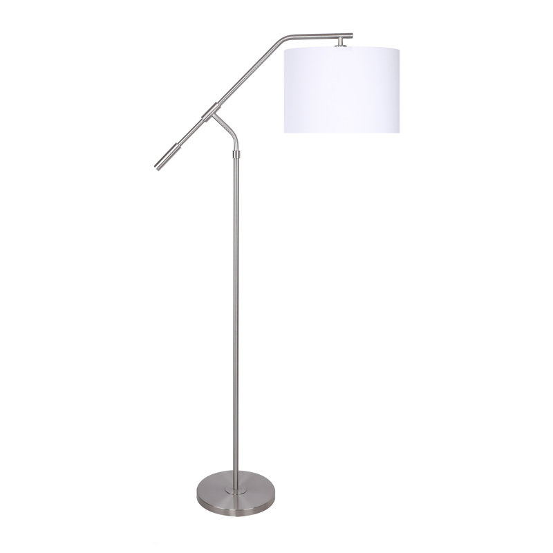 Lampe sur pied arquée 63 po Aran, Nickel brossé