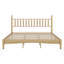 Structure de lit plateforme très grand avec tête de lit en forme de gourde, structure de lit en bois, lit plateforme de style rétro avec support en lattes de bois