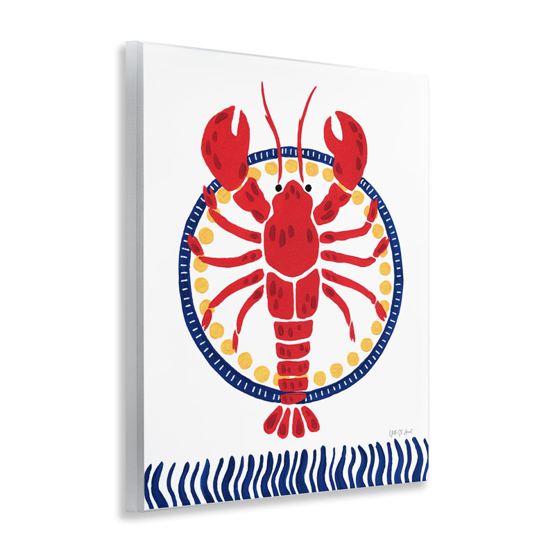  Kitschy Coastal Lobster Wall Plaque Art by Yvette St. Amant