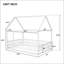 Lit en bois pleine grandeur avec cadre de toit-360445583-360445582