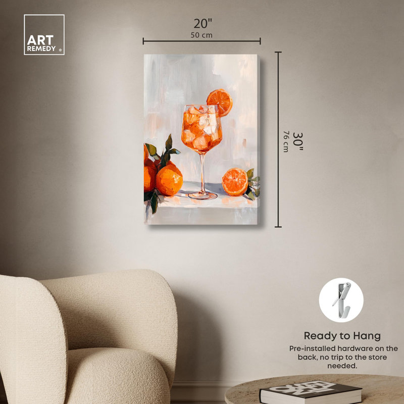 Impression sur toile «Fizzy Drink II» par Art Remedy, H 30 po x l 20 po, Toile tendue avec châssis