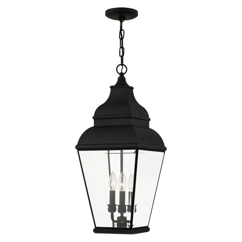 Anousha 3 - Light Outdoor Hanging Lantern, Black