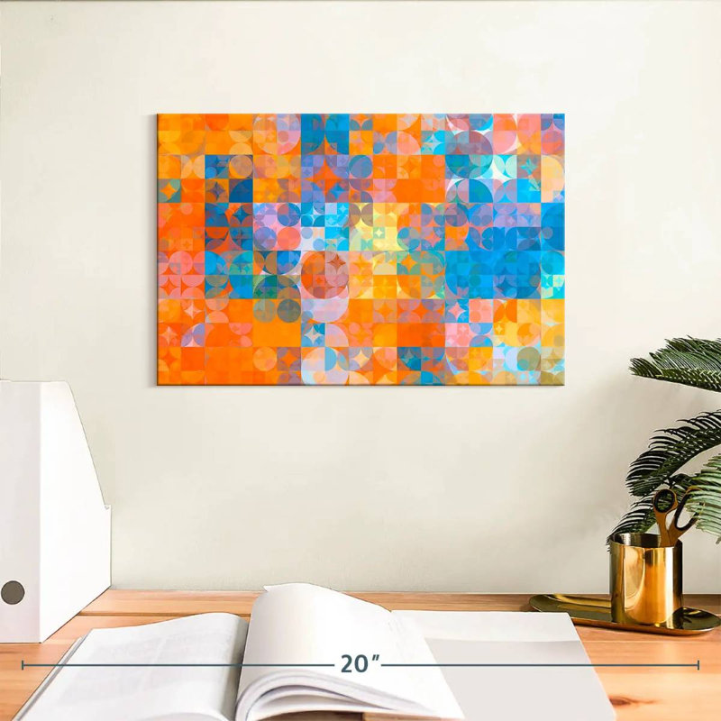 Cercles Avery orange / bleu, H 8 po x l 12 po