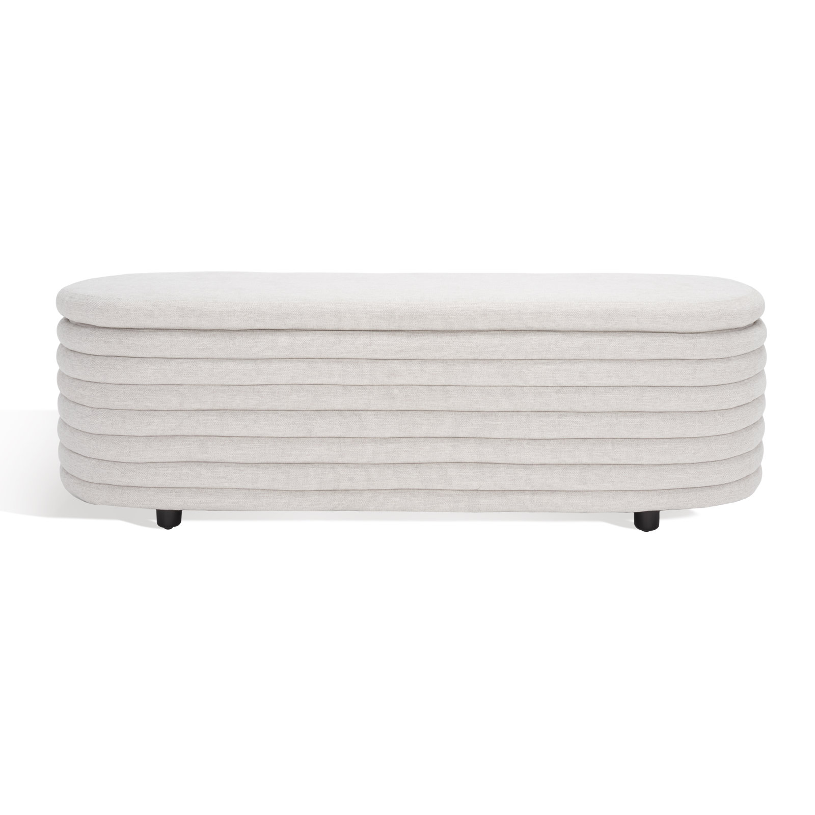 Delray 60" Linen Bedroom Bench, Taupe Linen Basketweave