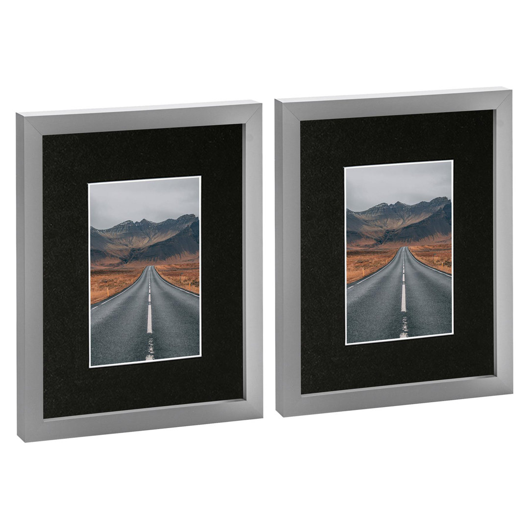 Photo Frames with 4" x 6" Mount - 8" x 10" - Grey/Black