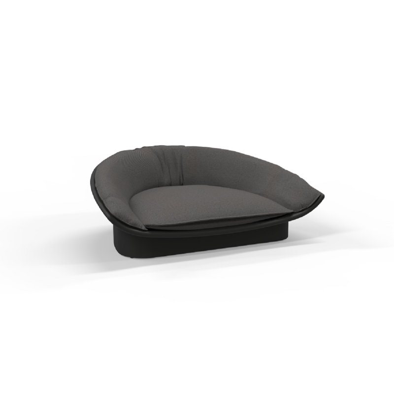Lit de jour Luna, Coussin anthracite / structure noire