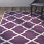 Tapis mauve / ivoire en laine Carolene-19273607