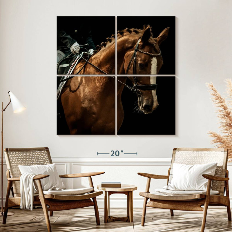Brampt Dressage Chestnut Horse, 57" H x 57" W