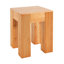 Table d'appoint cannelée en bois de pin naturel avec pieds éléphants