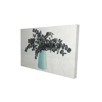 Bouquet d'eucalyptus - Toile turquoise Hygge
