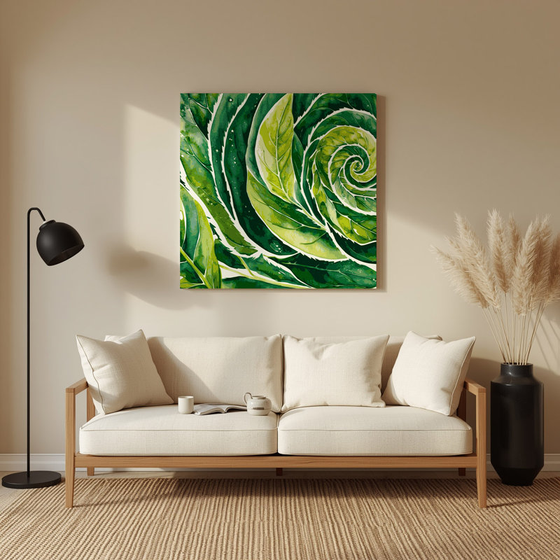 Art mural en métal vert légumes épinards, 12" H x 12" W