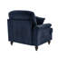 Canapé en chenille LSF avec 1 coussin - bleu-42695530