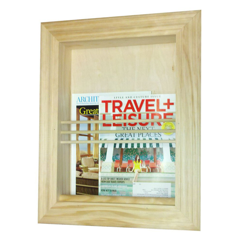 Meridian Recessed Magazine Rack, Natural