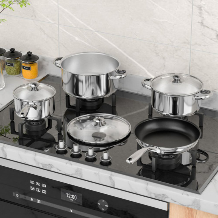 Shimano 7 - Piece Non-Stick Stainless Steel (18/10) Cookware Set