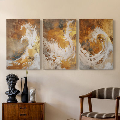 Sea and Shore Series XXIV - Ensemble de toiles tendues avec châssis Premium - Prêt à être accroché