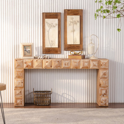 Console 59,06 "avec sculptures en relief 3D