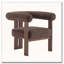 Fauteuil d'appoint rembourré en velours-2075705230
