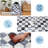 Geometric Area Rug, 8x10 Feet Checkered Abstract Carpet - Non-Slip Low Pile, Washable Soft Living Room Rug for Bedroom & Dining Room, Black-1897811871-1897811869