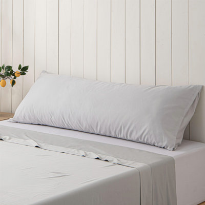  Cotton Body Pillows, 50 x 137 cm Long Pillow, 100% Cotton Fabric with Combing and Rolling Down Alternative Filling