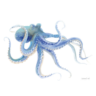 Pieuvre sous-marine - peinture sur toile tendue